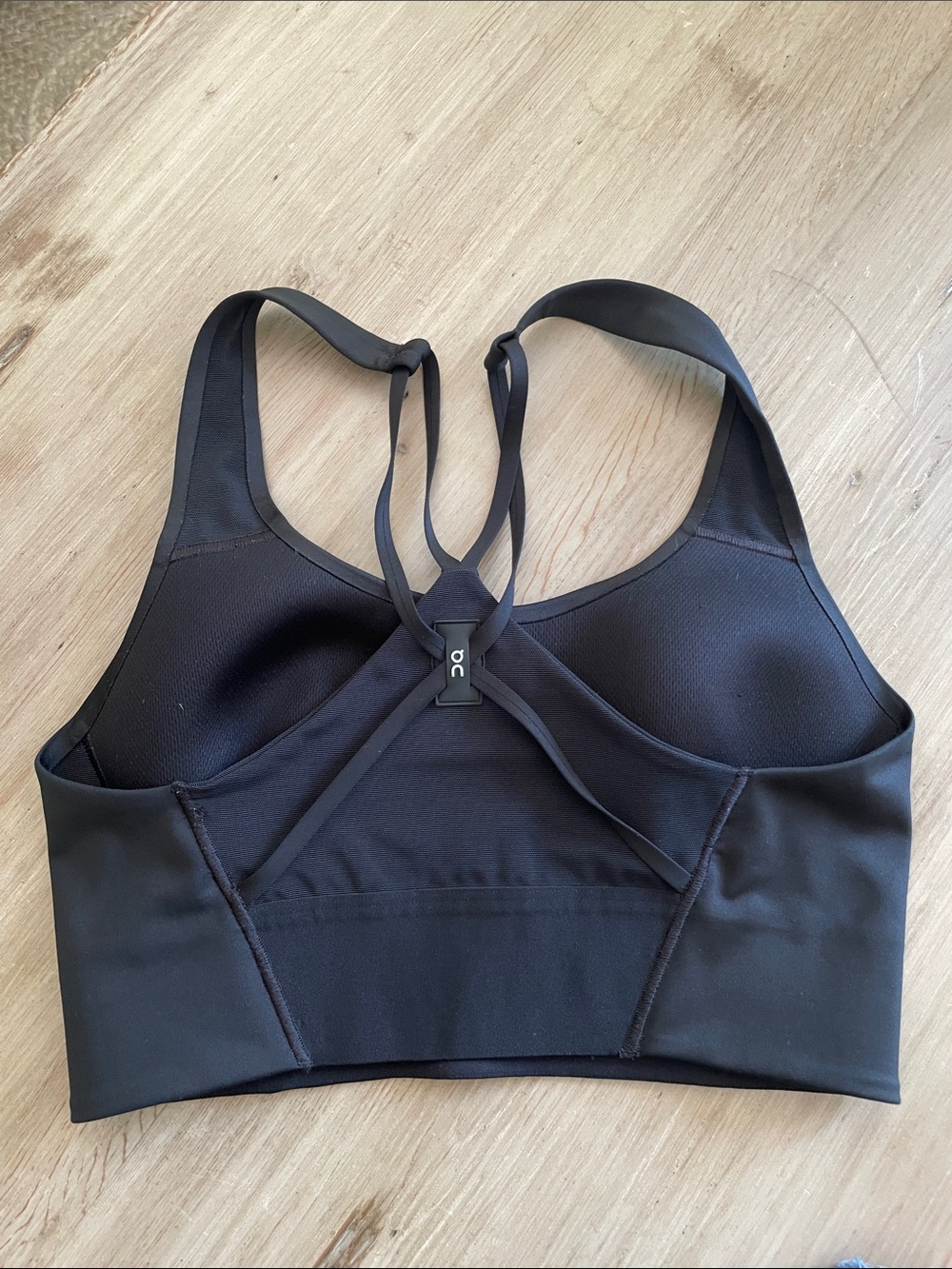 On Running Black Strappy Sports Bra | Medium Support | Size Small